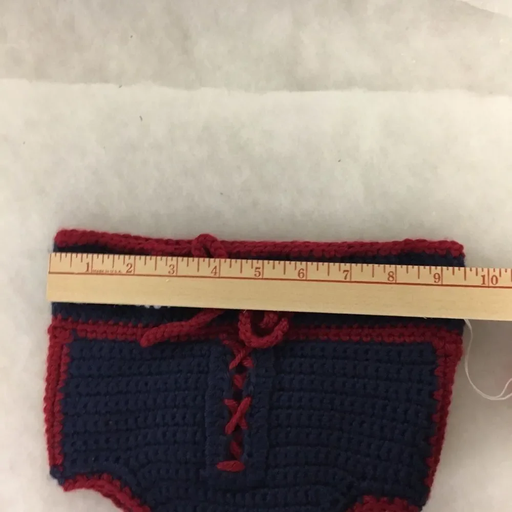 NFL Football New York Giants Hand Crochet Diaper Cover NWT Handmade-Nursery Gift